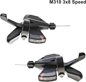 img 2 attached to 🚵 2Pcs Professional SL-M310 3x8 Speed 24S Shifter Trigger Set with Rapid Fire Plus - Bike MTB M310 Shifter + Shifter Cable