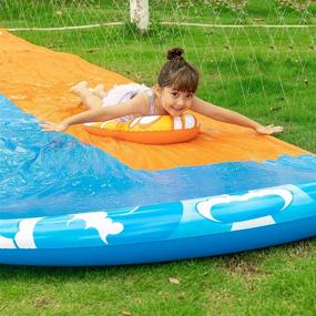 img 3 attached to 🌊 Experience Outdoor Fun with JOYIN Bodyboards Sprinkler for Backyard Water Play