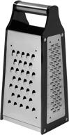 🧀 lurch germany razortech four sided box grater, stainless steel, ideal for parmesan cheese, vegetables, and ginger - silver/black logo