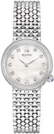 bulova 96r206 womens pearl watch logo