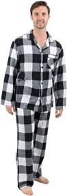 img 1 attached to Leveret Pajamas Flannel Christmas Pajama Men's Clothing for Sleep & Lounge