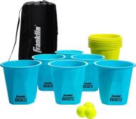 🏓 franklin sports bucketz pong game – ideal tailgate and beach game set – includes 12 buckets, 3 balls, carry case logo