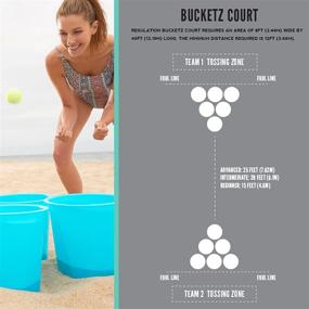 img 1 attached to 🏓 Franklin Sports Bucketz Pong Game – Ideal Tailgate and Beach Game Set – Includes 12 Buckets, 3 Balls, Carry Case