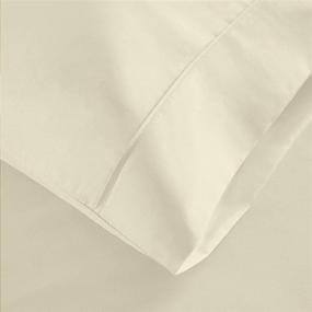 img 1 attached to 🛏️ Adjustable Bed Sheets Set - Split California King (5 Piece) 400 Thread Count 100% Cotton Sheets, Fits 16-inch Deep Pocket Mattress, Ivory Solid