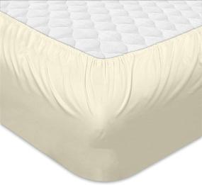 img 2 attached to 🛏️ Adjustable Bed Sheets Set - Split California King (5 Piece) 400 Thread Count 100% Cotton Sheets, Fits 16-inch Deep Pocket Mattress, Ivory Solid