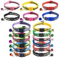🐱 18pcs/set tcboying breakaway cat collar with bell - mixed colors reflective collars | optimal size & safety for cats or small dogs logo