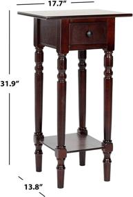 img 1 attached to Safavieh American Homes Collection Sabrina Dark Cherry Side Table: Elegant and Functional Furniture for Your Home