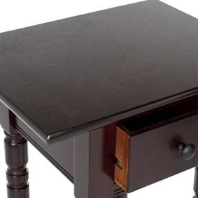 img 2 attached to Safavieh American Homes Collection Sabrina Dark Cherry Side Table: Elegant and Functional Furniture for Your Home