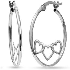 img 3 attached to 💎 Sterling Silver Earrings for Girls - LeCalla Jewelry