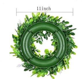 img 1 attached to Packs Artificial Green Leaves Wreath Home Decor