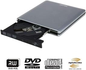 img 3 attached to 📀 JOTEC USBC Тип C USB 3.0 Внешний алюминиевый DVD-привод DVD-проигрыватель CD-привод для записи DVD-дисков с функцией компатибельности с технологией Lightscribe для MacBook Pro Air iMac (2012-2018) - Серый