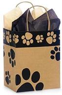 🐾 paw print kraft cub gift bag - pack of 25 logo