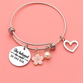 img 2 attached to 🌟 Maxforever Inspirational Quote Bracelet: Meaningful Jewelry Gift for Women and Girls - Perfect for Daughter, Niece, Sister, and Best Friends