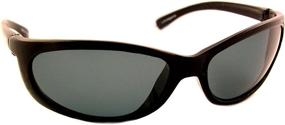 img 1 attached to 🕶️ Black Frame Grey Lens Polarized Sunglasses - Sea Striker Bridgetender