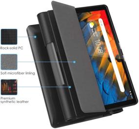 img 3 attached to 📱 MoKo Case for Lenovo Yoga Smart Tab 10.1 - Ultra Lightweight Slim Smart Shell Stand Cover, Black