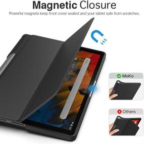 img 1 attached to 📱 MoKo Case for Lenovo Yoga Smart Tab 10.1 - Ultra Lightweight Slim Smart Shell Stand Cover, Black