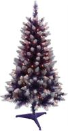 🎄 puleo international 4ft pre-lit fashion purple pine christmas tree: 150 clear lights логотип