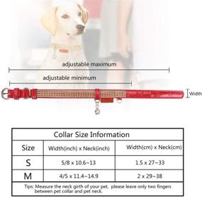 img 2 attached to 🐾 Блестящие ошейники из искусственной кожи с ринестонами для домашних животных: элегантные и регулируемые аксессуары для кошек и собак от PetsHome.