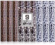 🐆 lucky goddess 9 pcs leopard print heat transfer vinyl: perfect iron-on htv sheets for t-shirts logo