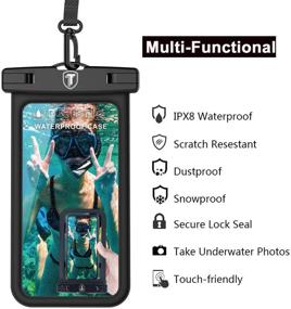 img 2 attached to Takfox Floating Waterproof Phone Pouch - Compatible with Samsung Galaxy S21 Ultra, S20 Plus, S10+, and More - Black