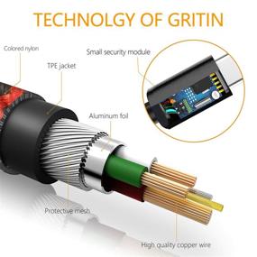img 2 attached to Кабель зарядки Type C Fast Charge (3FT 6FTx2 10FT) с оплеткой из нейлона, кабели зарядки Type C Fast Charging Cord для Samsung Galaxy S20 / S20+ S10 S10E Note 10 9 S9 S8 Plus LG V30 G6 G5 (черно-красный)
