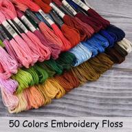 🌈 fepito 55 pcs rainbow color embroidery floss set: friendship bracelets, cross stitch, craft floss logo