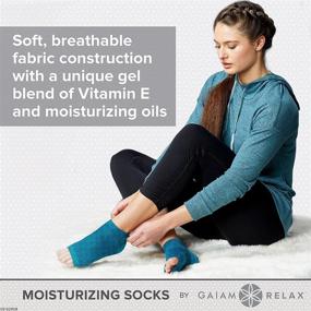 img 3 attached to 🧦 Pamper Your Feet with Gaiam Relax Moisturizing Socks - Ultimate Foot Care Delight