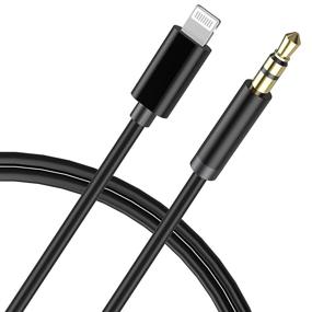 img 4 attached to [Apple MFi Certified] Lightning to 3.5mm AUX Audio Stereo Cable, iPhone AUX Cord Compatible with iPhone 12/11 Pro/XS/XR/X/8/7/iPad, iPod for Car Stereo, Speaker, Headphone, Support All iOS - Black