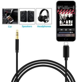 img 3 attached to [Apple MFi Certified] Lightning to 3.5mm AUX Audio Stereo Cable, iPhone AUX Cord Compatible with iPhone 12/11 Pro/XS/XR/X/8/7/iPad, iPod for Car Stereo, Speaker, Headphone, Support All iOS - Black