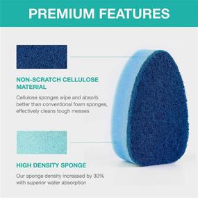 img 1 attached to 🧽 Dishwand Refill Sponges Heads - Non-Scratch Dish Wand Replacement, Heavy-Duty Scrub Dots Brushes Dispenser, Soap Dispensing Scrubbers, Dishwashing Cleaner Supplies for Kitchen Sink and Dishwasher Tool