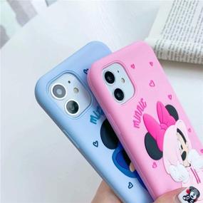 img 3 attached to MME Cartoon Case for iPhone 11 Pro Max - Adorable Minnie Mouse 3D Silicone Rubber Case for Girls and Kids