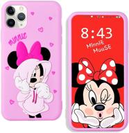 mme cartoon case for iphone 11 pro max - adorable minnie mouse 3d silicone rubber case for girls and kids logo