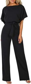 img 3 attached to Happy Sailed Casual Sleeve Jumpsuits - 👗 Trendy Women's Clothing and Chic Rompers & Overalls