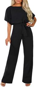 img 4 attached to Happy Sailed Casual Sleeve Jumpsuits - 👗 Trendy Women's Clothing and Chic Rompers & Overalls