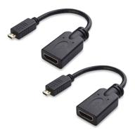 🔌 кабельные вопросы адаптер micro hdmi к hdmi 2-пакет (6 дюймов) - поддержка 4k и hdr для raspberry pi 4 и других логотип