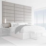 vänt upholstered wall panels - queen / full size headboard - suede neutral - panel size 30” x 11.5” - pack of 4 panels logo
