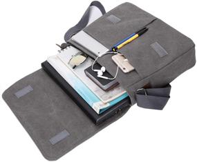 img 1 attached to Vintage Canvas Satchel Messenger Bag For Men Women Laptop Accessories