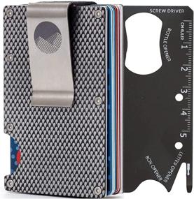 img 4 attached to Carbon Fiber Wallet Minimalist Lightweight