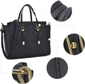 img 1 attached to Dasein Handbag: Fashionable Designer Women's Handbag & Wallet Set - Shoulder Bags