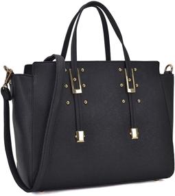 img 4 attached to Dasein Handbag: Fashionable Designer Women's Handbag & Wallet Set - Shoulder Bags