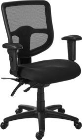 img 4 attached to 🪑 Office Star Ergonomic ProGrid Task Chair: Ratchet Back Height & Dual Function Control, Black