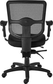 img 2 attached to 🪑 Office Star Ergonomic ProGrid Task Chair: Ratchet Back Height & Dual Function Control, Black