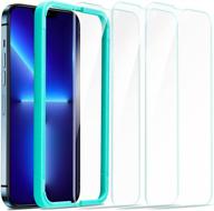 защитное стекло esr tempered-glass для iphone 13 pro max - легкая установка, ультрапрочное, прозрачное (3 штуки) логотип