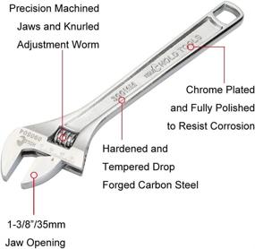 img 2 attached to 🔧 DOWELL Adjustable Wrenches: Enhanced Grip & Capacity for HOLDTOOLS Industrial Tasks