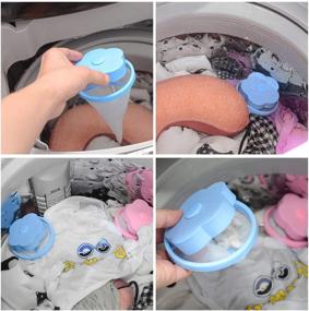 img 1 attached to 🧺 Household Washing Machine Lint Catcher Set - 8-Pack Lint Mesh Bags, Floating Lint Traps, and Hair Filter Net Pouch. Washer Hair Catcher, Laundry Machine Lint Remover