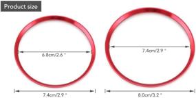 img 2 attached to 🚗 Премиумная алюминиевая крышка воздуховода для Mercedes Benz CLA C117 & X156 GLA - набор из 5 штук декоративных спортивных колец