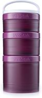 prostak twist n' lock storage jars expansion 3-pack with removable handle - plum blenderbottle логотип