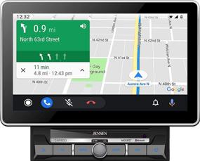 img 1 attached to Jensen CAR1000 10.1-inch Extra Large Touchscreen Media Receiver w/ Apple CarPlay & Android Auto | Built-in Bluetooth, A2DP Music Streaming, Phonebook Support | SEO-Enhanced