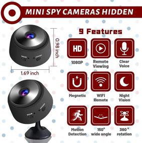 img 3 attached to HD 1080P Mini Spy Camera WiFi Hidden Wireless Small Video Cam Night Vision Nanny Cam Secret Surveillance Compact Indoor/Outdoor Recorder with Audio (Includes 64G SD Card)