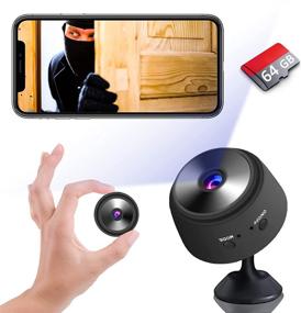 img 4 attached to HD 1080P Mini Spy Camera WiFi Hidden Wireless Small Video Cam Night Vision Nanny Cam Secret Surveillance Compact Indoor/Outdoor Recorder with Audio (Includes 64G SD Card)